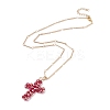 Sparkling Cross Pendant Necklace for Women X1-NJEW-TA00015-3