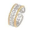 304 Stainless Steel Open Cuff Rings for Women RJEW-K301-04GP-4