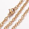 Ion Plating(IP) 304 Stainless Steel Necklace MAK-K004-10G-2