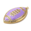 Rack Plating Brass Enamel with Cubic Zirconia Pendant KK-A229-32G-3