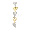 Brass Micro Pave Cubic Zirconia Big Pendants KK-A285-04A-GP-1