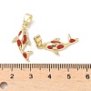 Brass Micro Pave Cubic Zirconia Pendants KK-C104-04A-G-3