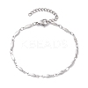 Non-Tarnish 304 Stainless Steel Oval Link Chain Bracelets for Women Men BJEW-JB10271-1