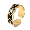 304 Stainless Steel Enamel Cuff Rings LS-RJEW-S650-05G-2