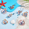 20Pcs 10 Styles Shell Big Pendants PALLOY-PH01671-5