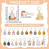 Easter Rabbit & Egg Alloy Enamel Locking Stitch Markers HJEW-GO00108-2