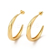 Rack Plating Brass Twist Ring Stud Earrings for Women EJEW-P221-49G-1