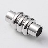 Column Brass Magnetic Clasps with Glue-in Ends KK-F358-04-A-NR-2