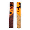 Transparent Resin & Walnut Wood Big Pendants RESI-TAC0017-44-2