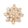 Brass Micro Pave Cubic Zirconia with Glass Pendants KK-Q026-16G-1