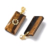 Natural Tiger Eye Pendants G-A298-01G-07-2