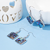 2 Pairs 2 Style Natural Abalone Shell/Paua Shell Dangle Earrings EJEW-BBC0001-22-4