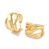 Brass Open Cuff Rings for Women RJEW-E292-18G-1