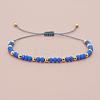 Glass & Brass Round Beads Braided Bead Bracelets RD6595-9-1
