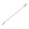 304 Stainless Steel Chain Extender with Teardrop Charms STAS-G383-08P-1