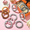 12Pcs 12 Styles Animal Print Silicone Beads SIL-CJ0001-33-5