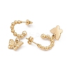 Ion Plating(IP) 304 Stainless Steel Ring with Butterfly Dangle Stud Earrings EJEW-B018-01G-2