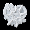 Valentine's Day Heart Couple Rose DIY Wall Decoration Statue Silicone Molds SIL-F007-09-4