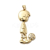 Brass Micro Pave Cubic Zirconia Pendants KK-H519-02B-G-1