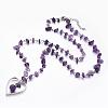 Natural Gemstone Beaded Necklaces NJEW-JN01709-2