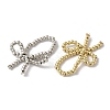 Bowknot CCB Plastic Round Beads Stretch Rings for Women RJEW-S412-05A-3