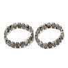Natural Labradorite Faceted Beaded Stretch Bracelets for Women BJEW-K251-07L-4