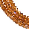 Transparent Electroplate Glass Beads Strands EGLA-A039-T3mm-B28-3