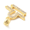 925 Sterling Silver Micro Pave Clear Cubic Zirconia Pendants STER-Z012-06G-12-2