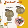 12 Pieces Gemstone Mushroom Charm Pendant Crystal Mushroom Natural Stone Pendants Mixed Color for Jewelry Necklace Earring Making Crafts JX550A-3