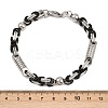201 Stainless Steel Byzantine Chain Bracelets for Women BJEW-B143-09EBP-5