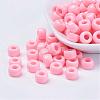 Opaque Acrylic European Large Hole Beads PL338-6-2