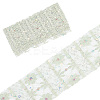 5Yards Polyester Flower Lace Ribbons with Paillettes OCOR-GF0005-24A-1