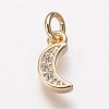 Brass Cubic Zirconia Pendants KK-P134-15-2