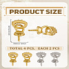 4Pcs 2 Colors Brass with Cubic Zirconia Peg Bails KK-LP0004-51-2