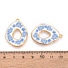 304 Stainless Steel Enamel Pendants STAS-OY002-90G-02-3
