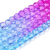 Transparent Glass Beads Strands GLAA-E036-07O-2
