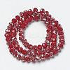 Electroplate Opaque Solid Color Glass Beads Strands EGLA-A034-P6mm-J08-2