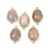 Natural Sunstone Faceted Connector Charms G-K347-11G-01-1