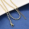 2.5MM Brass Oval Link Chain Necklaces X-NJEW-M108-20G-1