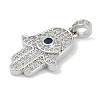 Brass Micro Pave Cubic Zirconia Pendants KK-Q028-64P-2
