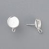 304 Stainless Steel Stud Earring Settings STAS-H380-A-13S-2