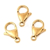 Ion Plating(IP) 304 Stainless Steel Lobster Claw Clasps STAS-AB15-G-01-1