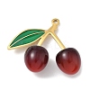 304 Stainless Steel with Acrylic Cherry Pendants LS-STAS-G362-05G-02-1
