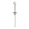 Alloy Sword Big Pendant Decoration HJEW-JM02179-1
