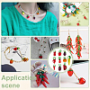 70Pcs 10 Styles Fruit & Vegetable Theme Glass Pendants GGLA-PH0001-69-5