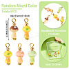 5Pcs Handmade Porcelain Pendants PALLOY-TAC0294-4