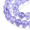 Baking Paint Transparent Glass Beads Strands DGLA-N006-8mm-06-3