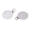 Non-Tarnish Chakra 201 Stainless Steel Charms STAS-T049-T680-1-2