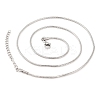 201 Stainless Steel Round Snake Chain Necklaces for Women NJEW-G140-06C-P-1-2