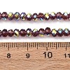 Electroplate Transparent Glass Beads Strands EGLA-A046-01A-14-4